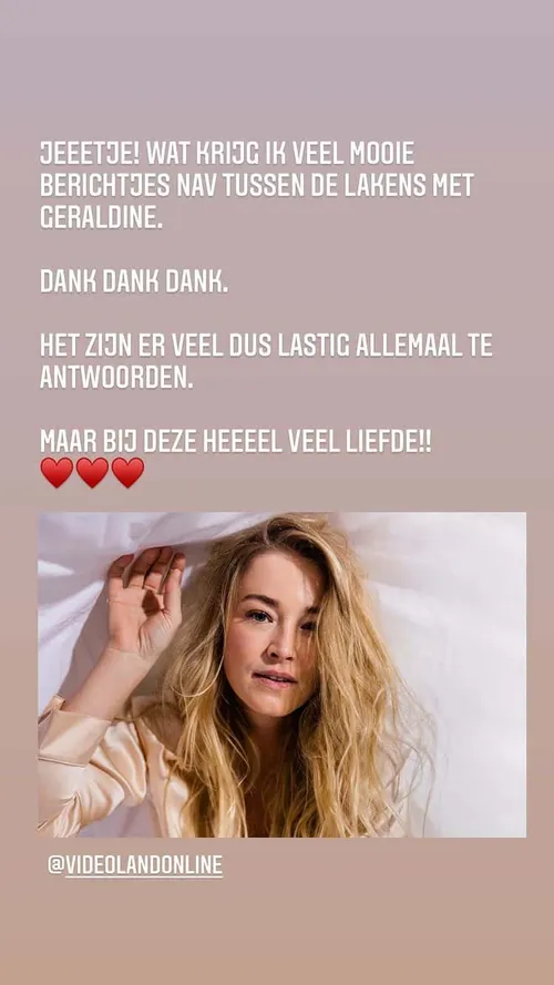 geraldine tussen de lakens