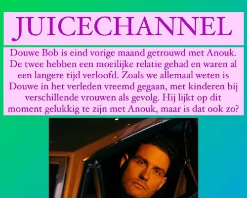 Douwe Bob getrouwd &amp;nbsp;met Anouk van Schaik