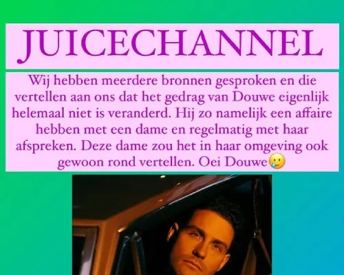 Douwe Bob heeft nieuwe affaire