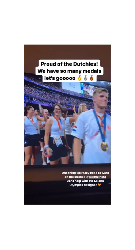 jutta leerdam wilt kleding ontwerpen bij de olympische spelen
