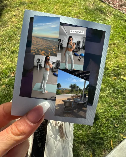 kelly piquet showt haar strakzittende sportschool outfit