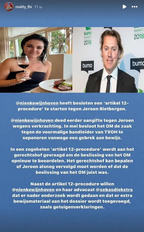 nienke wijnhoven zet artikel 12 procedure in tegen jeroen rietbergen