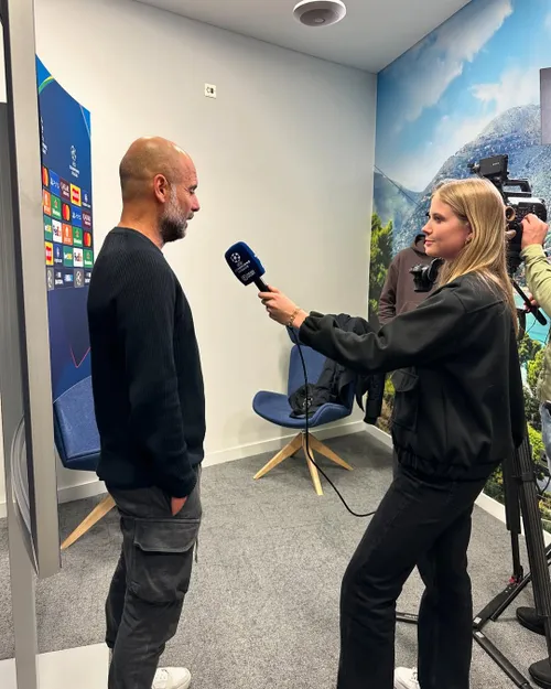 Noa Vahle met Pep Guardiola