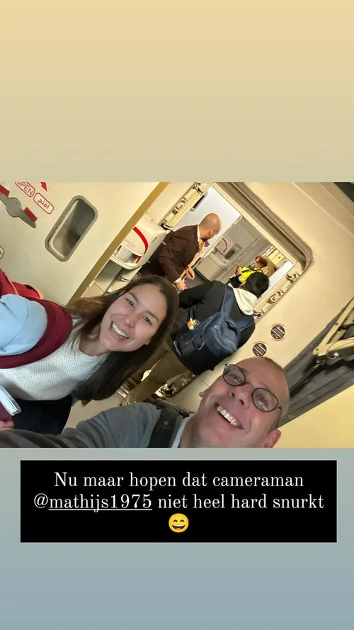 Amber Brantsen en cameraman Mathijs