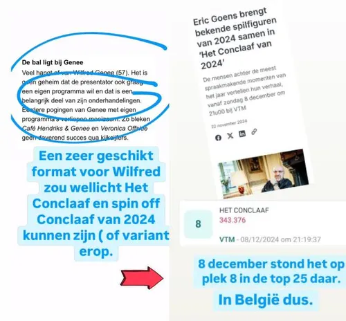 gaat wilfred genee over naar dit populaire programma wat ook in nederland komt