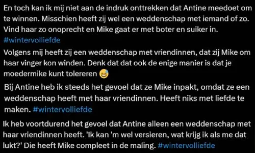 Tweets Winter Vol Liefde