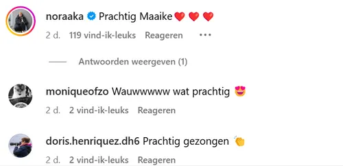 Reacties op de video van Maaike Martens