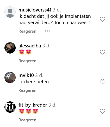 Reacties op de post