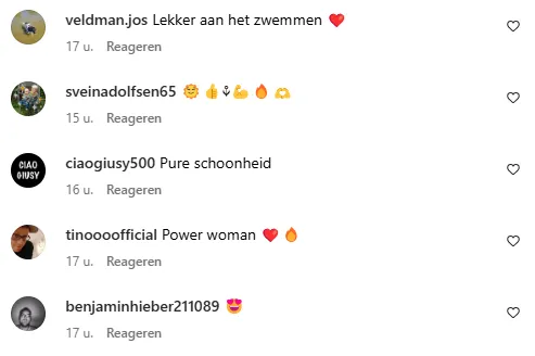 reacties onder post