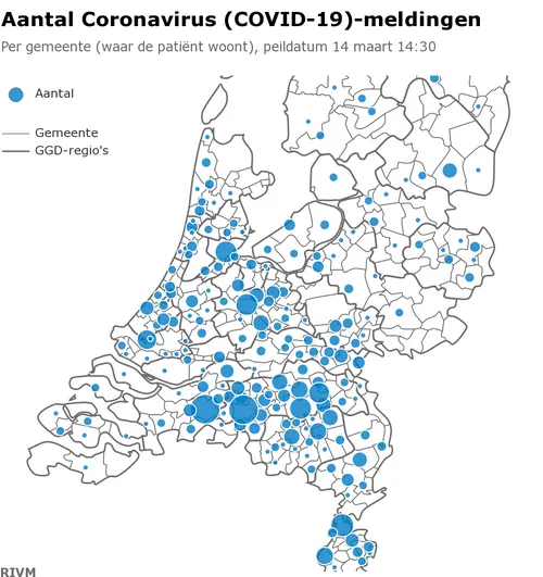 aantal coronavirus covid 19 meldingen