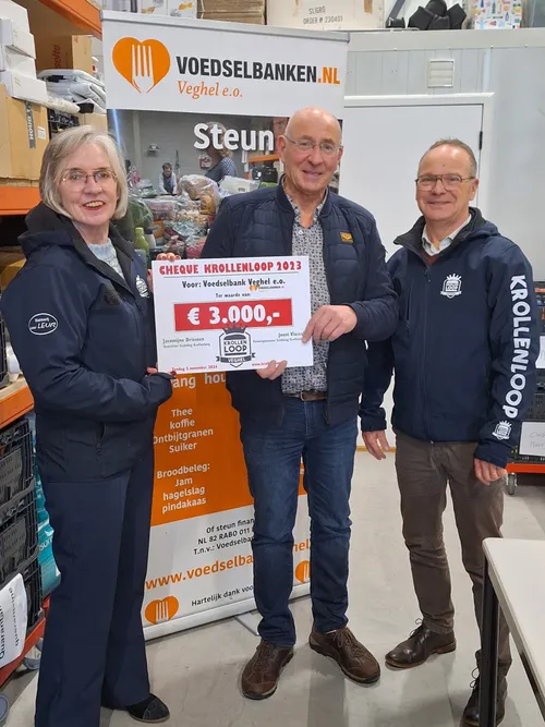 cheque krollenloop voor voedselbank 1