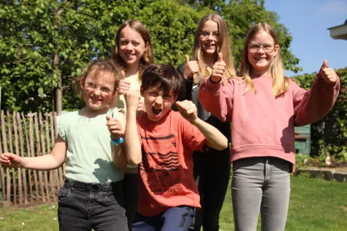 onze erpse jeugdrenners vlnr pleun puck mees anke en lotte