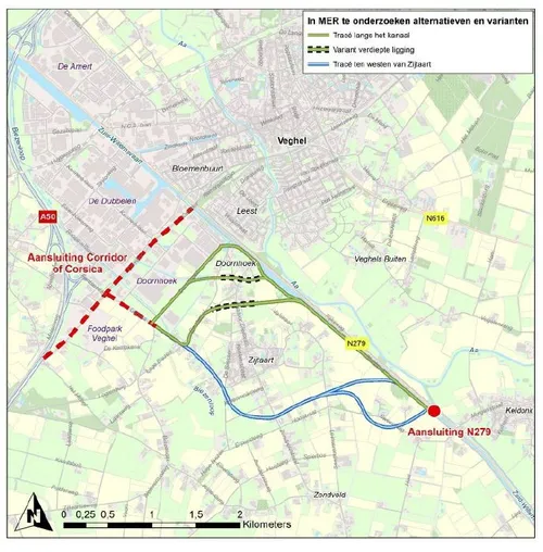 trace varianten verbindingsweg