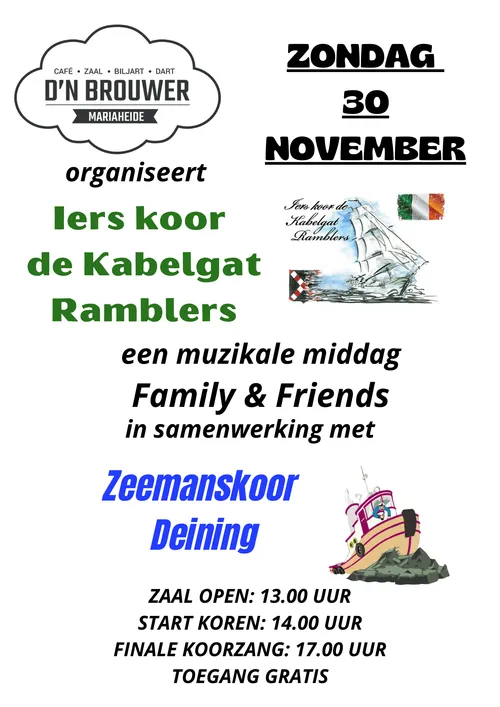 ZONDAG 30 NOVEMBER FAMILY &amp; FRIENDS