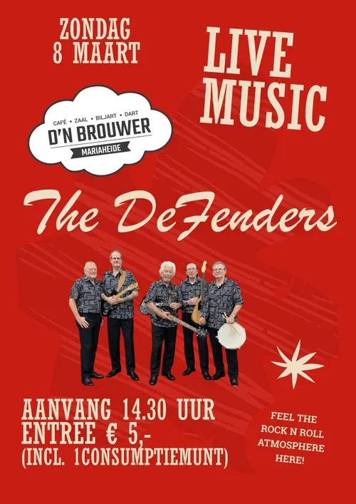 live Music 8 maart The Defenders