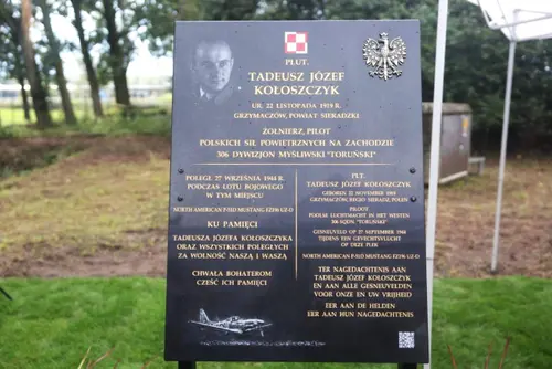 13-09-2026 Onthulling plaquette Poolse piloot Tadeusz Józef Kołoszczyk