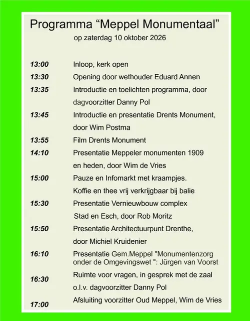 Meppel Monumentaal programma