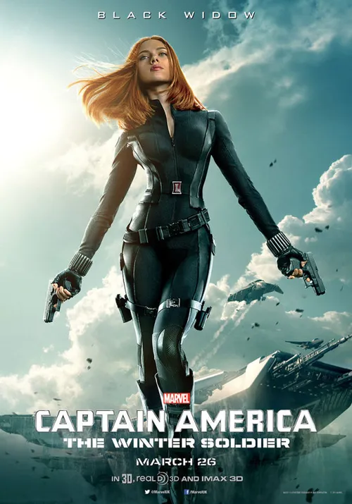 captain america winter soldier poster black widow scarlett johansson 610x872 2