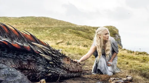 daenerys looks after drogon on the great grass sea official hbo