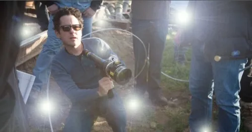 j j abrams on super 8 set grrr lensflare