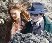johnny depp op de set van dark shadows1