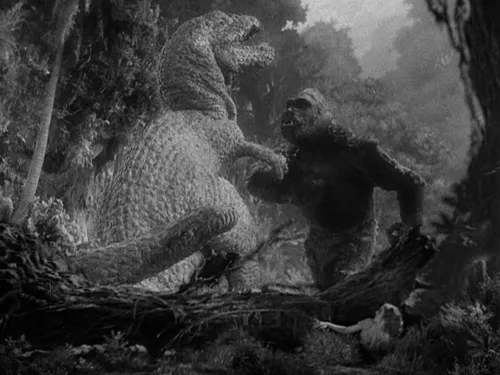 king kong 1933 tyrannosaurus rex fight