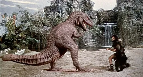 one million years bc ray harryhausen allosaur attack