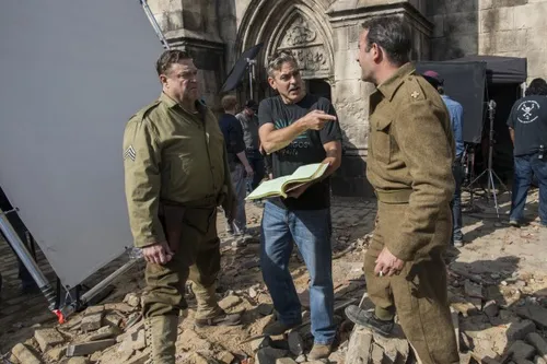 the monuments men set image george clooney 600x400 8