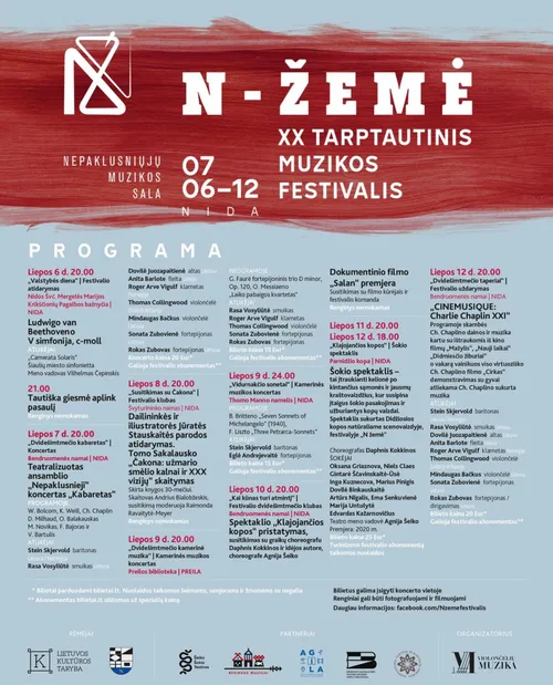 Festivalio „N žemė“ programa 2024 / Neringos savivaldybės nuotr.