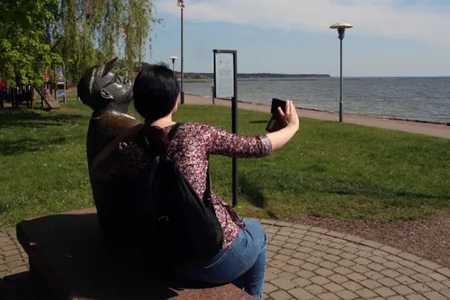 Beno skulptūra Nidoje prie marių / M.Patašiaus nuotr.