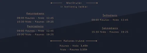 Laivo „Raketa“ tvarkaraštis 2024