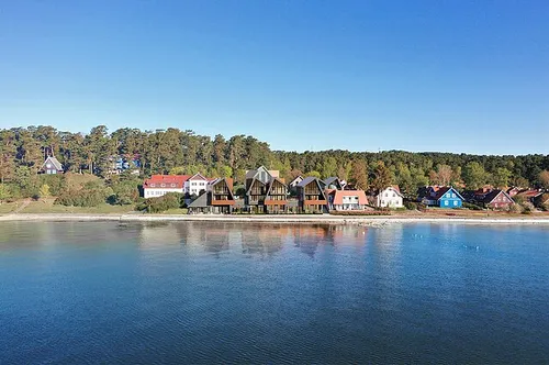 Nidos bangos vizualizacija iš marių pusės / Statytojų pav.