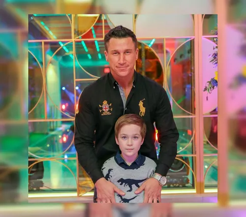 Saulius Skambinas su sūnumi / Organizatorių nuotr.