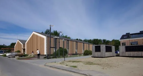 Sporto paskirties pastatas / UAB „Medstatyba“ vizualizacija