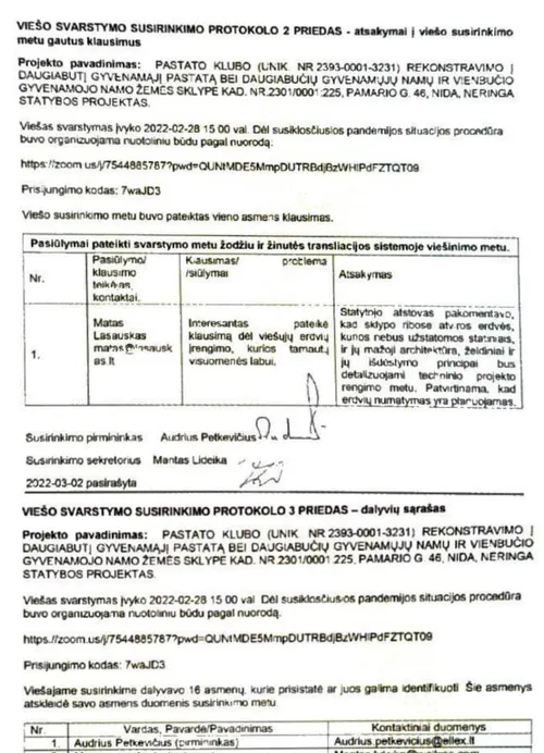 Viešo svarstymo protokolas