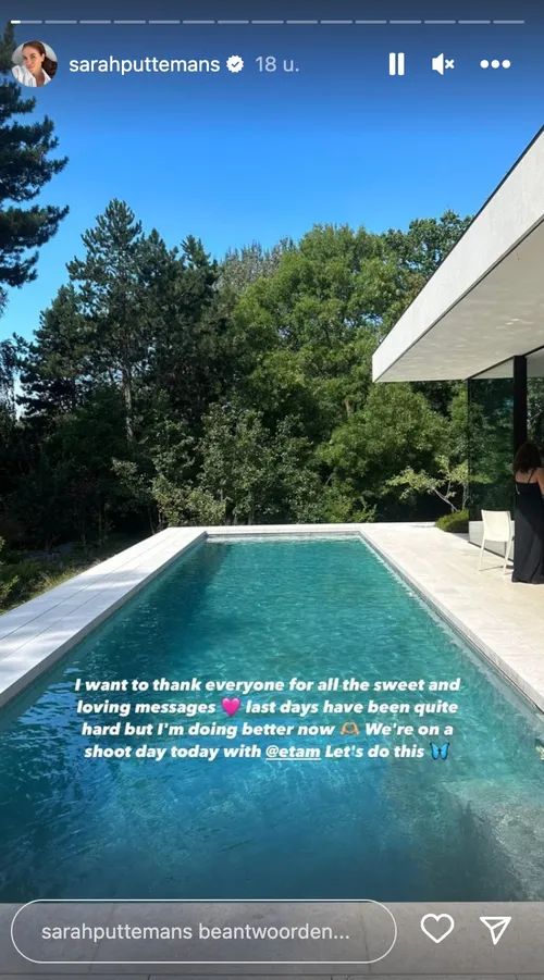 Bron: Instagram Stories (@sarahputtemans)