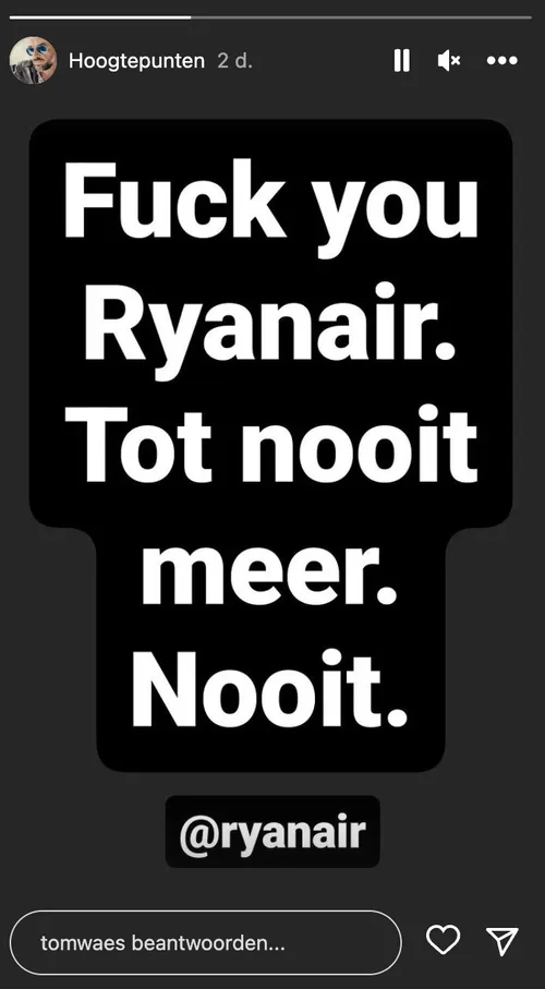 Bron: Instagram Stories (@tomwaes)