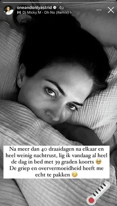 Bron: Instagram Stories (@oneandonlyastrid)