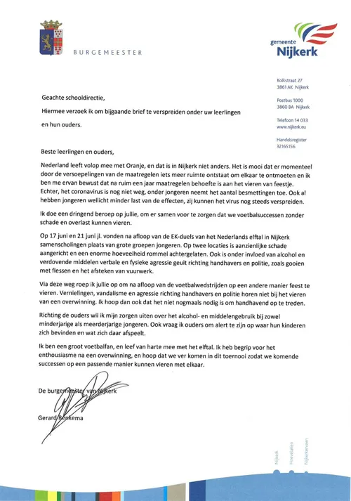 2021 06 25 brief aan jeugd van burgemeestwer