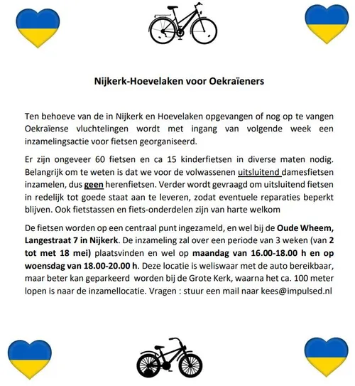 2022 04 29 fietsen oekraine actieflyer