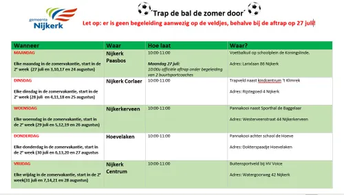 trap de bal de zomer door