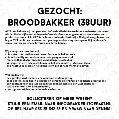 2024 04 13 vacature broodbakker