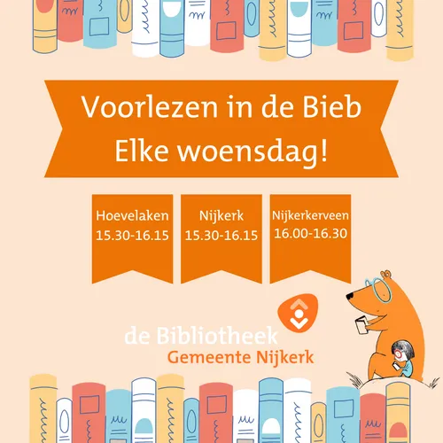 elke woensdag voorlezen in de bieb