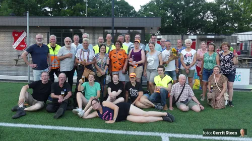 Alle medewerkers na afloop even op de foto bij SC Hoevelaken