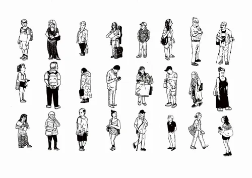 Nijmeegs straatbeeld dor stadstekenaar Jelko Arts