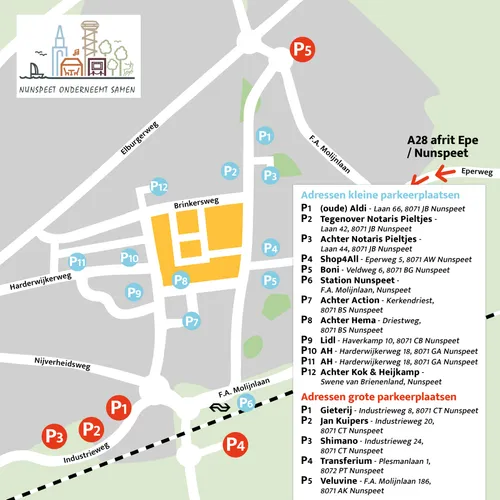 plattegrond parkeerplaatsen eibertjesdag