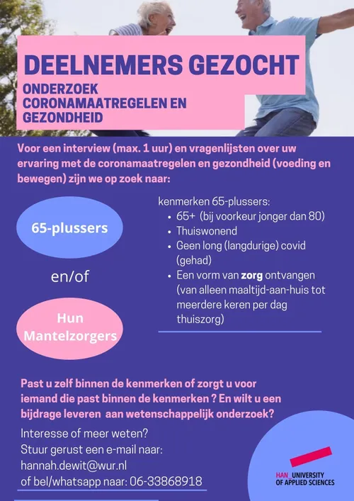 flyer werving onderzoek coronamaatregelen update 4 4