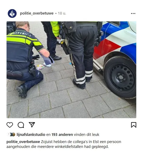 politie aanhouding elst