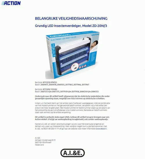 recall action grundig insectenverdelger