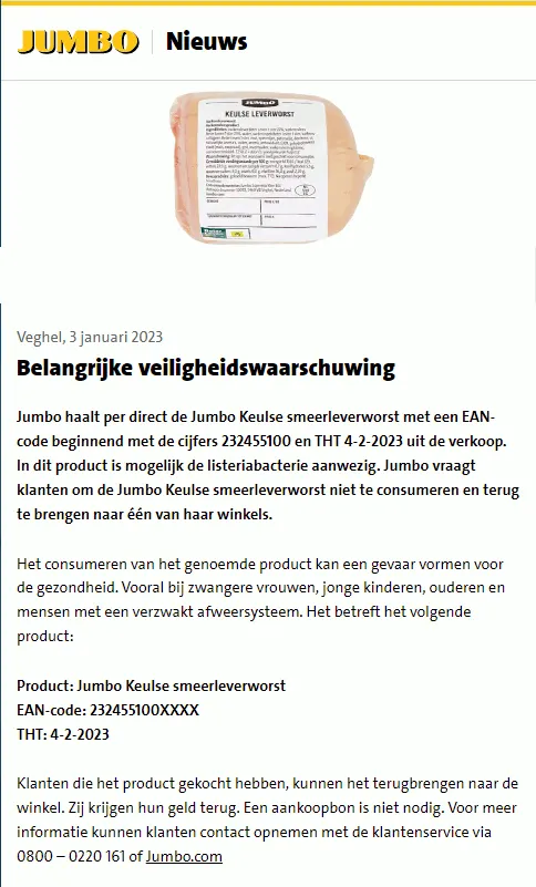 recall jumbo keulse leverworst